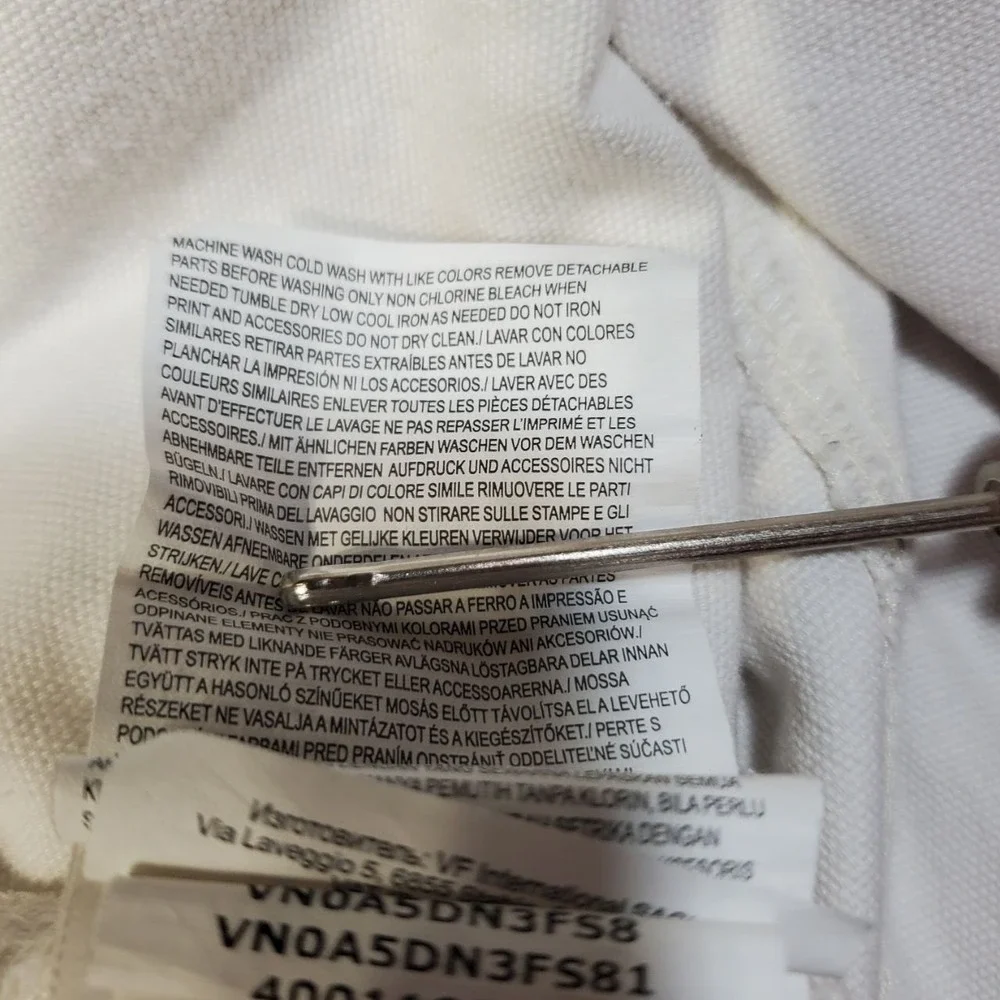 Vans Clark City High Waisted Canvas Utility Shorts Womens 25 Marshmallow Cream